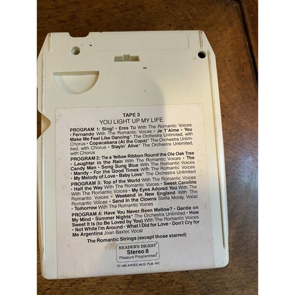 Vintage You Light Up My Life 8-Track Tape 1-3 1980. Pre-owned - Picture 5 of 5